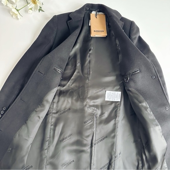 Burberry Bramley Wool & Cashmere Car Coat Women's Blazer Coat Black - Picture 6 of 10